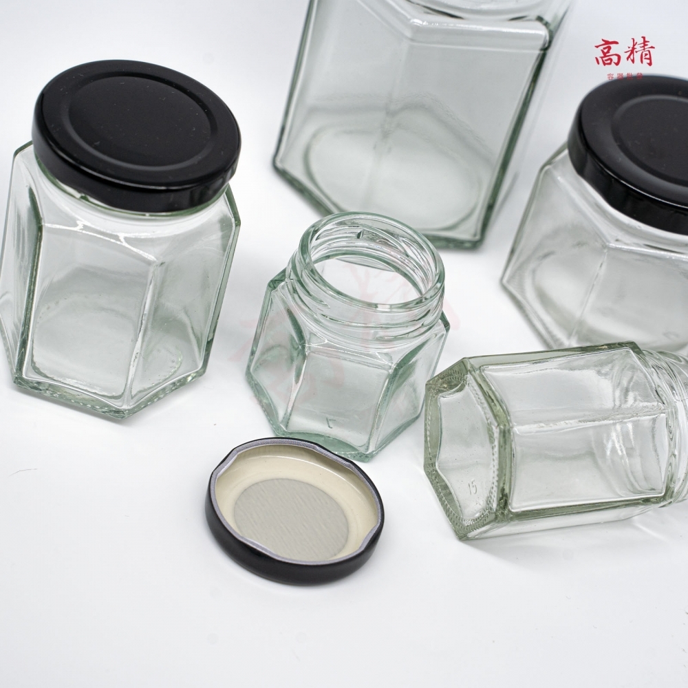 六角玻璃瓶-玻璃罐/玻璃瓶/六角玻璃罐/辣椒罐/蜂蜜瓶/布丁瓶/ 玻璃罐/醬菜瓶/台灣製造