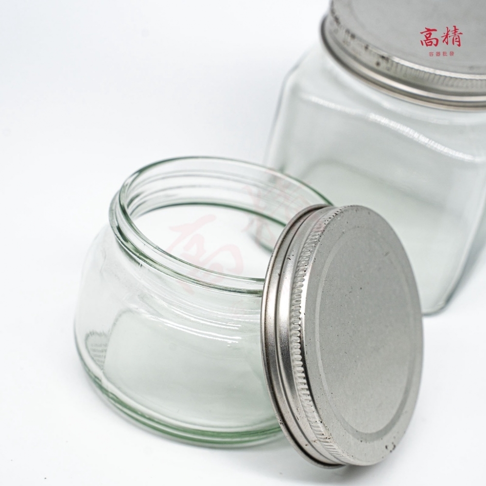 大口玻璃罐-台灣製 玻璃瓶 密封罐 廣口瓶 中四方瓶 儲物罐 泡菜罐