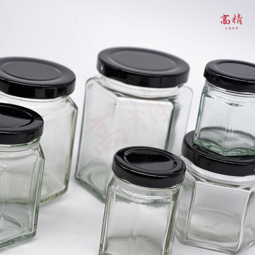 六角玻璃瓶-玻璃罐/玻璃瓶/六角玻璃罐/辣椒罐/蜂蜜瓶/布丁瓶/ 玻璃罐/醬菜瓶/台灣製造