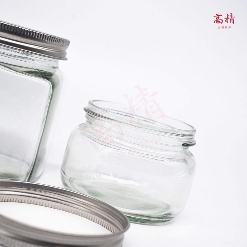 大口玻璃罐-台灣製 玻璃瓶 密封罐 廣口瓶 中四方瓶 儲物罐 泡菜罐